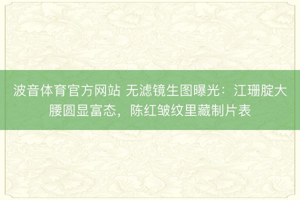 波音体育官方网站 无滤镜生图曝光：江珊腚大腰圆显富态，陈红皱纹里藏制片表